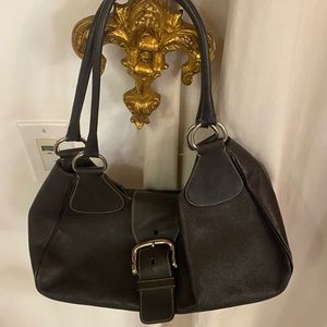 Prada Authentic Cleo Leather Handbag In Brown